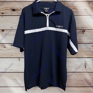 Men's Top Flite Cool Flo Polo Shirt Medium M Navy Blue